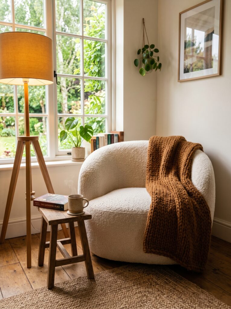 Drape a Throw Over a Chair for Instant Warmth