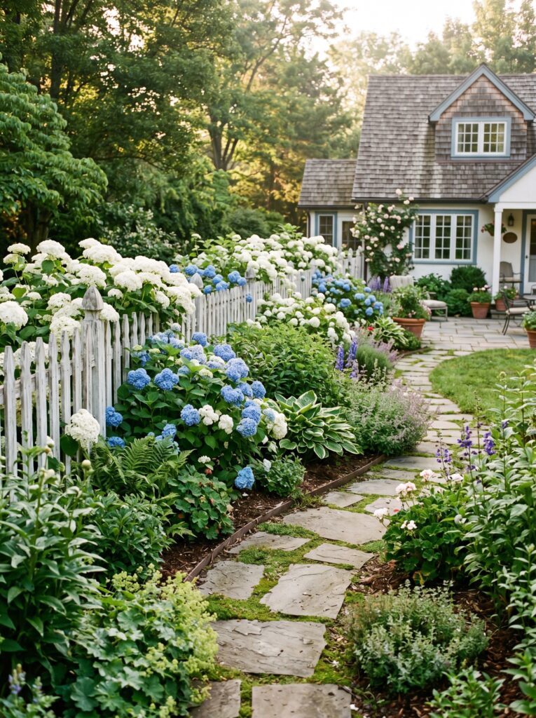 Flowering Hydrangea Row