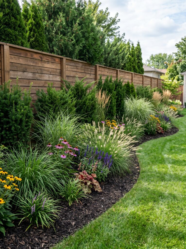 Layered Evergreen Border