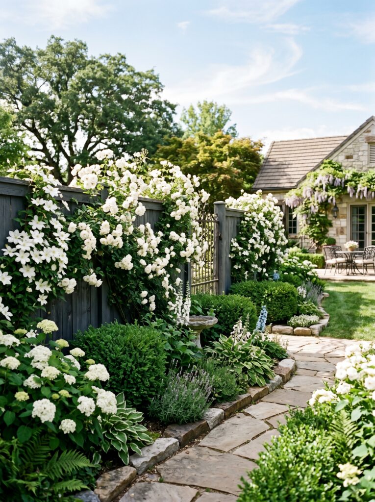 White Garden Border